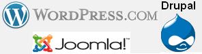 logo wordpress joomla! drupal